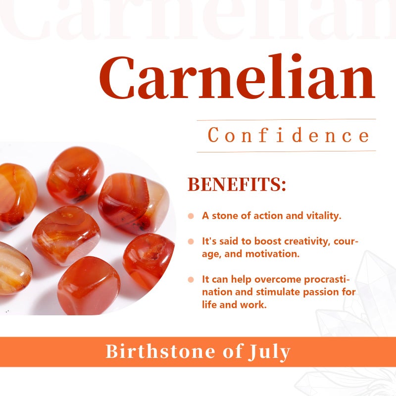 rockcloud روك كلاود 1 رطل من الكارنليان قطع صغيرة مكسرة حجر شفاء ريكي كريستال لصنع المجوهرات وزينة المنزل - Image 3